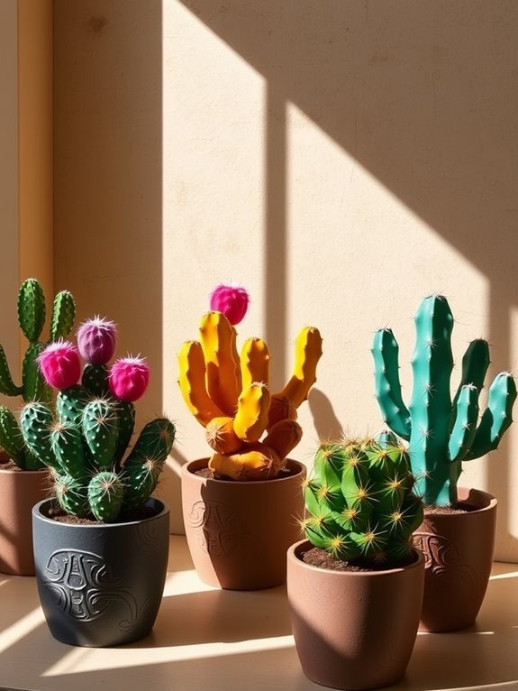 vibrant artificial cactus decoration