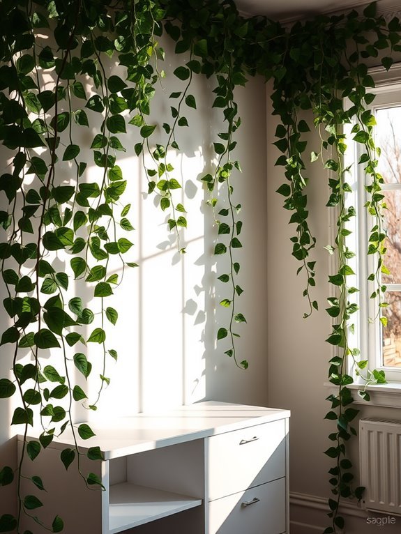 vibrant artificial ivy decor
