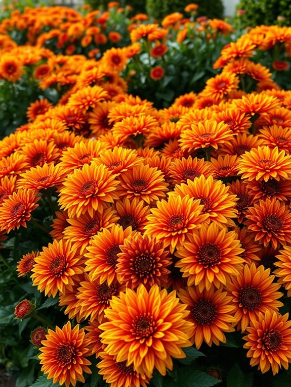vibrant autumn flower blooms