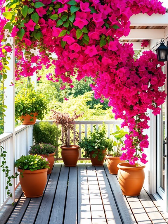 vibrant blooming bougainvillea flowers