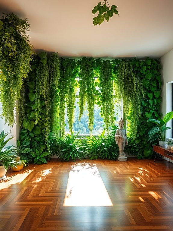 vibrant botanical wall design