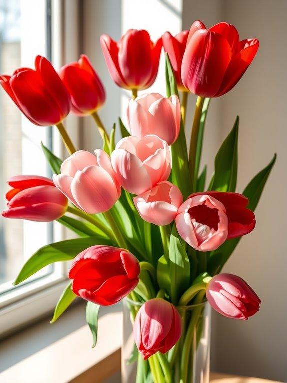 vibrant bouquet of tulips