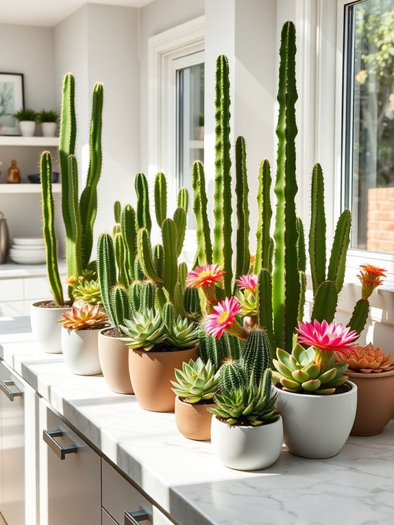 vibrant cactus arrangement showcase
