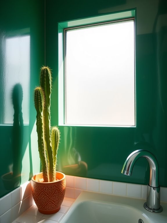 vibrant cactus in pot