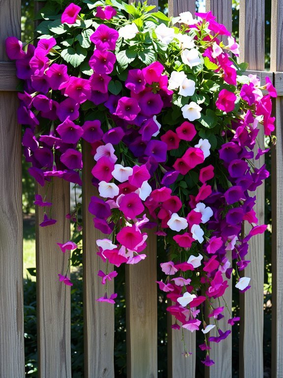 vibrant cascading flower blooms