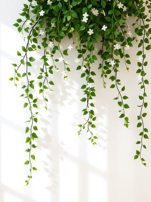 vibrant climbing jasmine vines