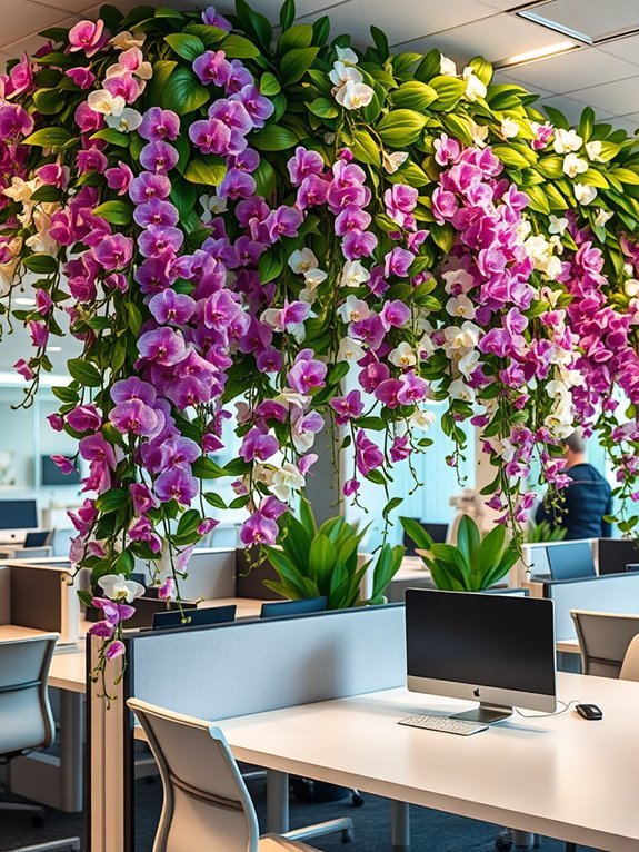 vibrant climbing orchid flowers