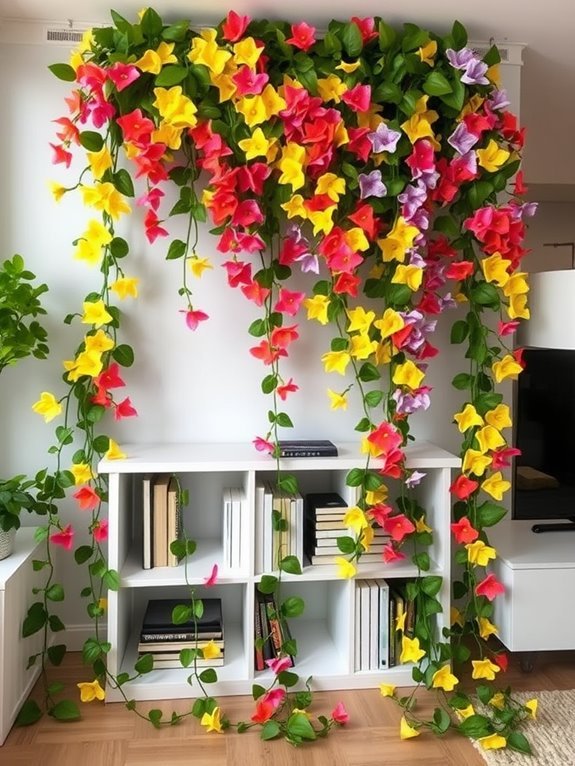 vibrant climbing plant blossoms