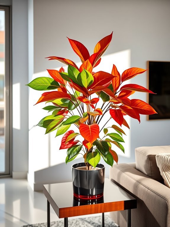 vibrant colorful foliage plant