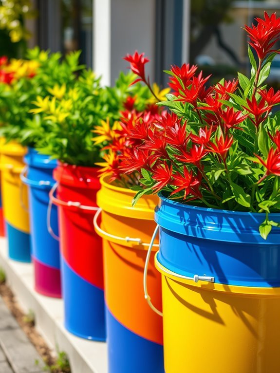 vibrant colorful plastic containers
