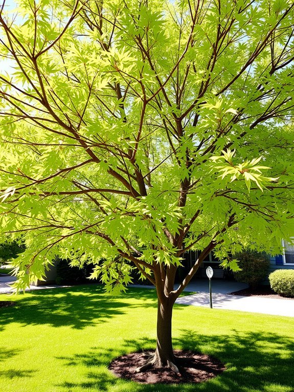 vibrant coral bark tree