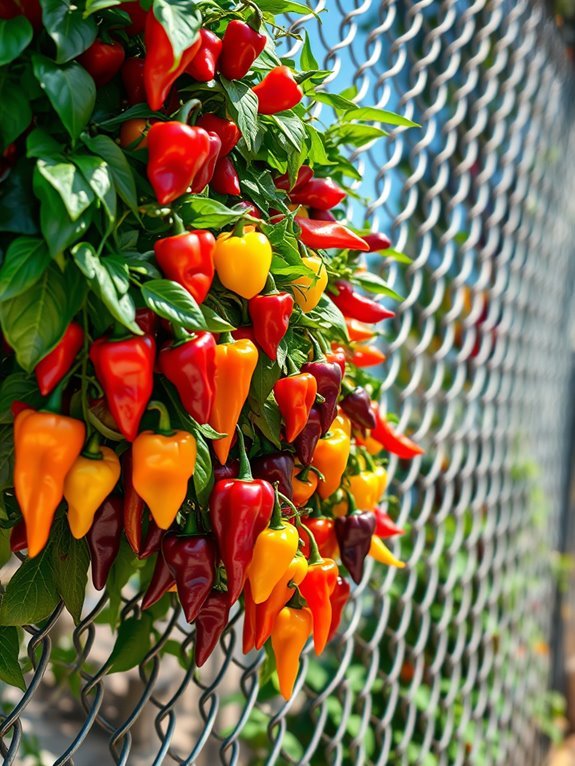vibrant decorative chili plants