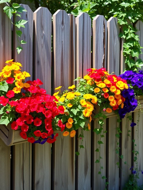 vibrant decorative flower boxes