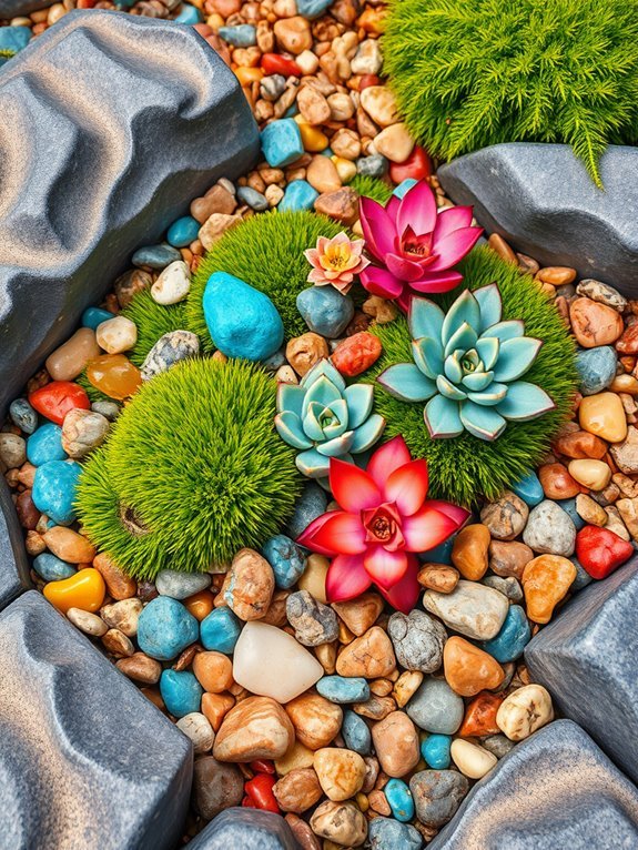 vibrant decorative stone coverage
