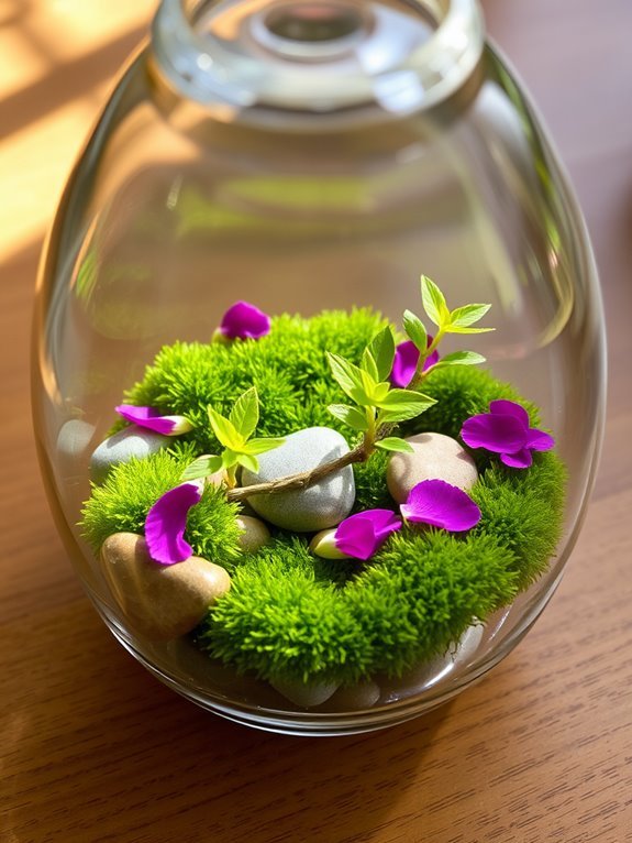 vibrant dried flower arrangement