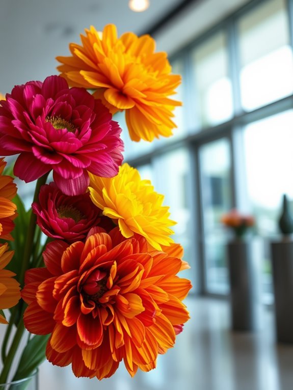 vibrant floral centerpiece design