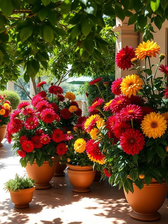 vibrant flowers for attention