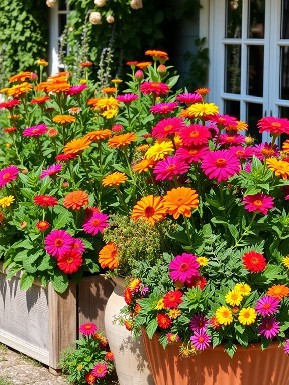 vibrant flowers in bloom