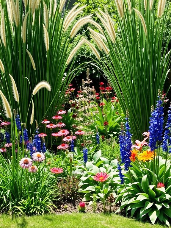 vibrant flowers throughout seasons
