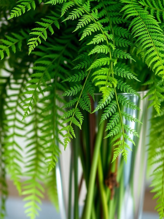 vibrant foliage in vase