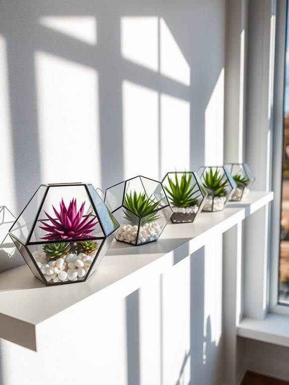 vibrant geometric plant display