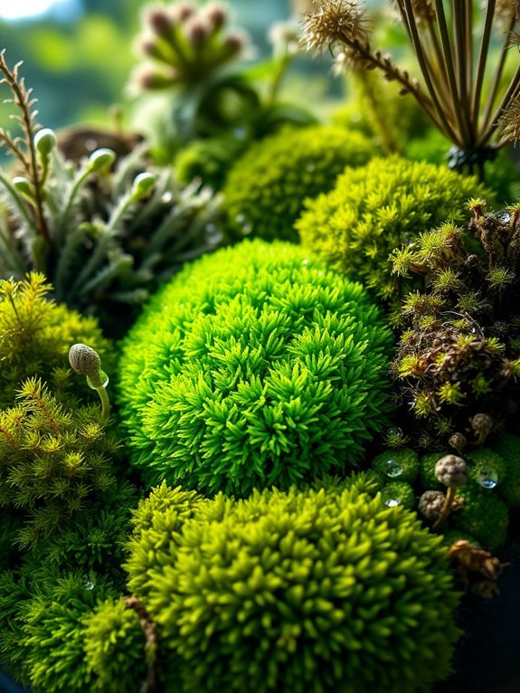vibrant lush green moss