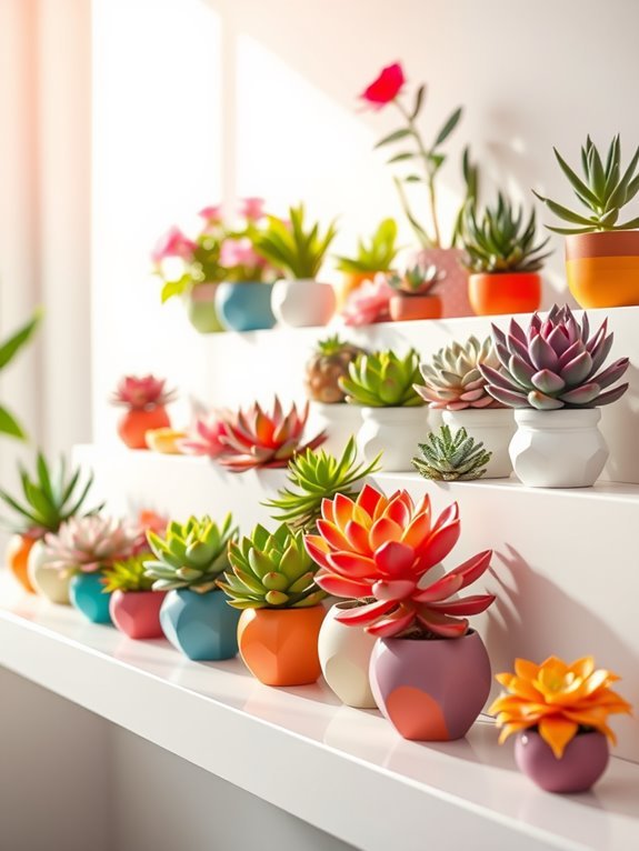 vibrant playful succulent plants