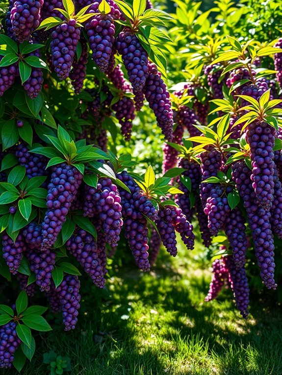vibrant purple berry plant