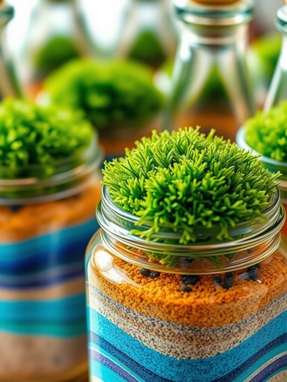 vibrant sand and moss