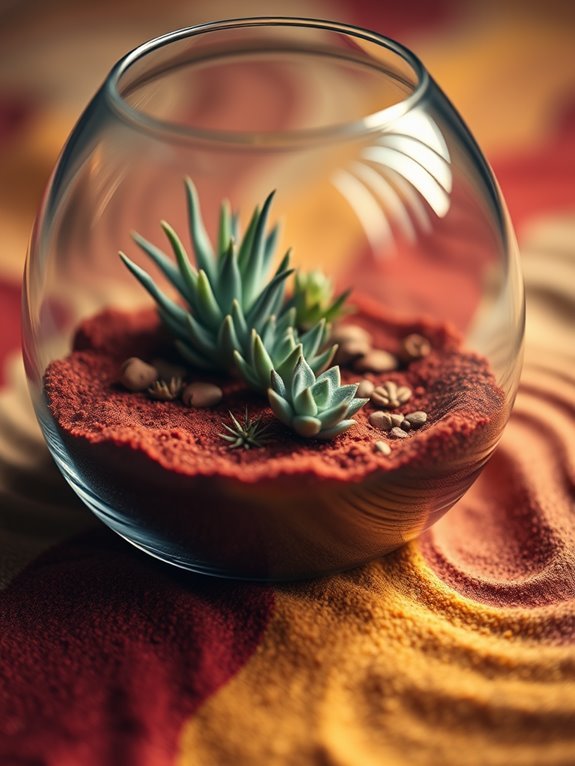 vibrant sand garden design