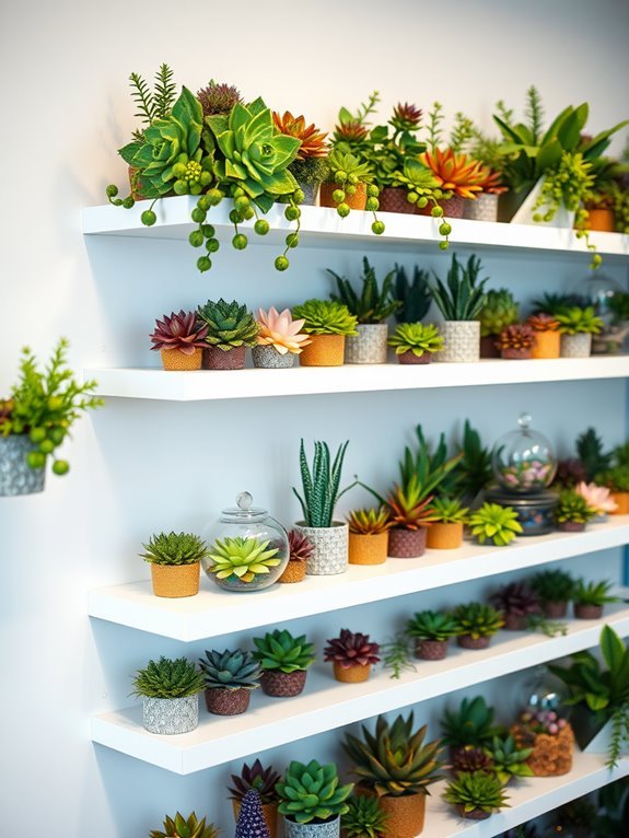 vibrant seasonal succulent arrangement