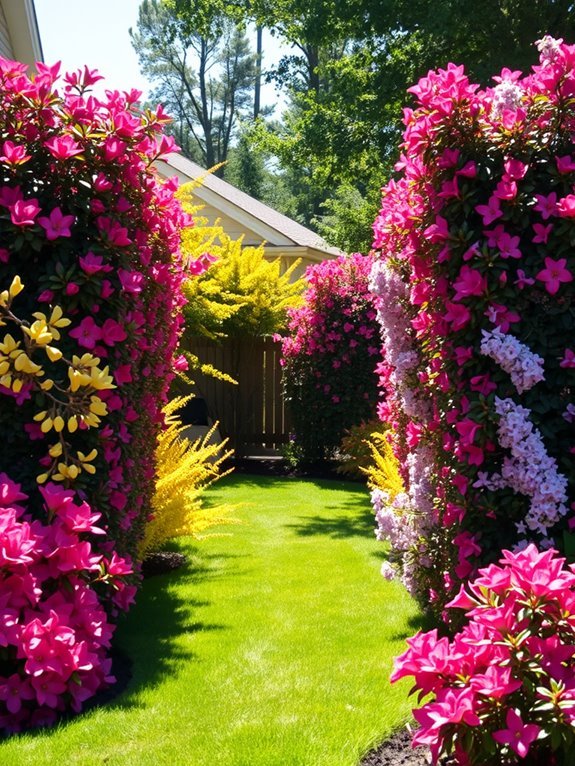 vibrant shrubs for privacy