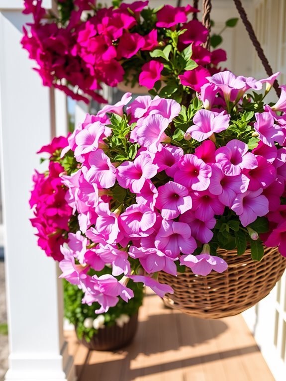 vibrant silk petunia arrangement