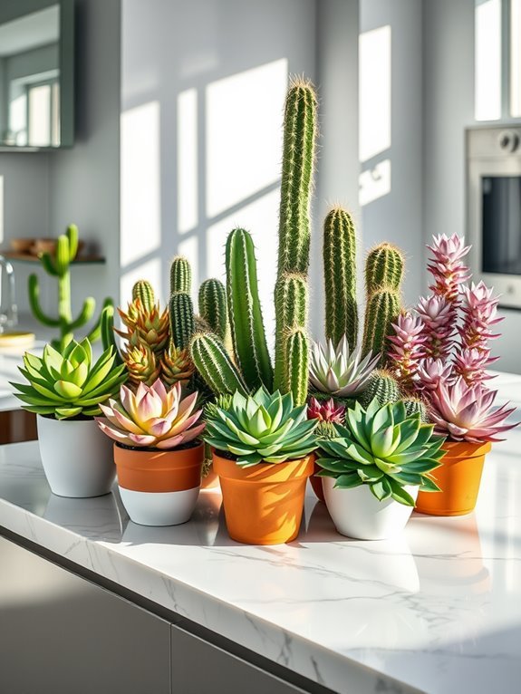 vibrant succulent plant collection