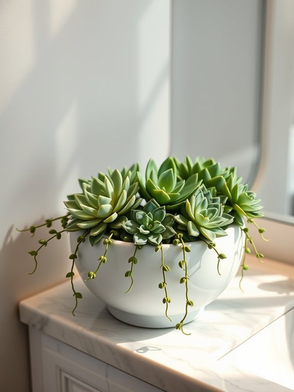 vibrant succulent plant display