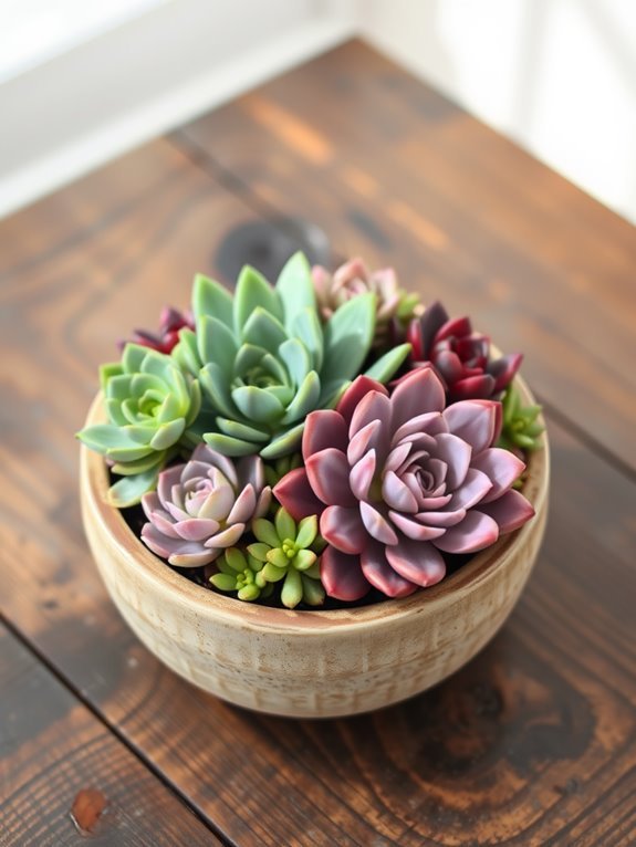 vibrant succulent table display
