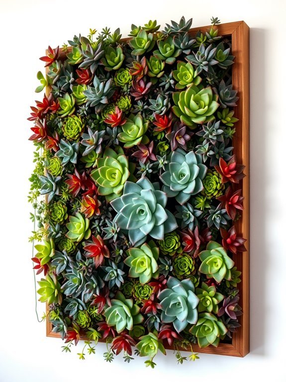 vibrant succulent wall d cor
