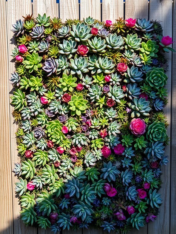 vibrant succulent wall decor