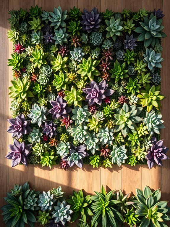 vibrant succulent wall decor