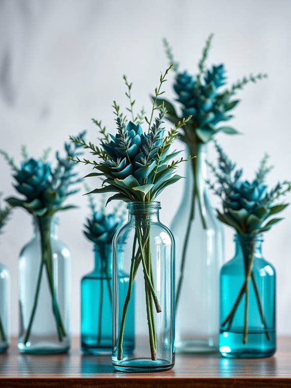 vibrant teal artistic arrangements