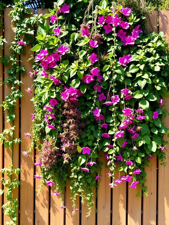 vibrant vertical garden display