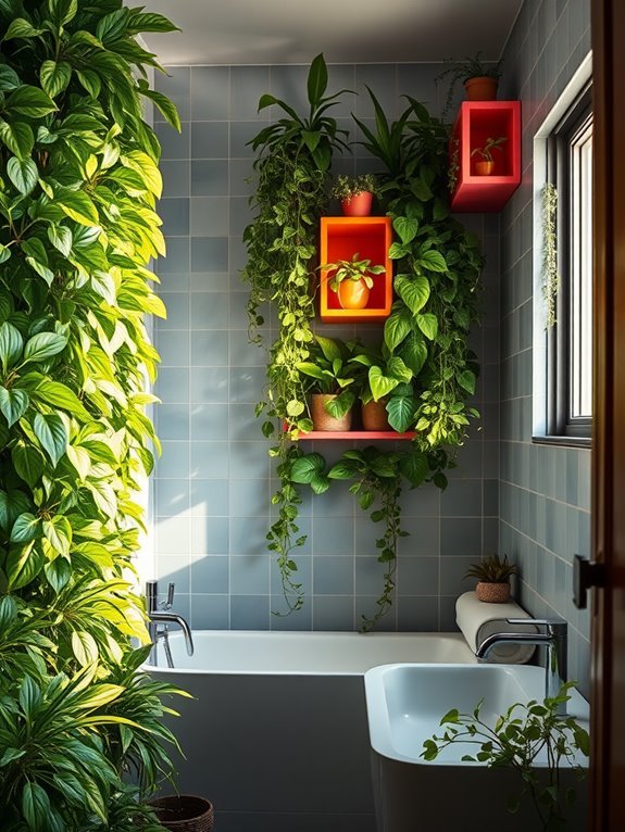 vibrant vertical plant display