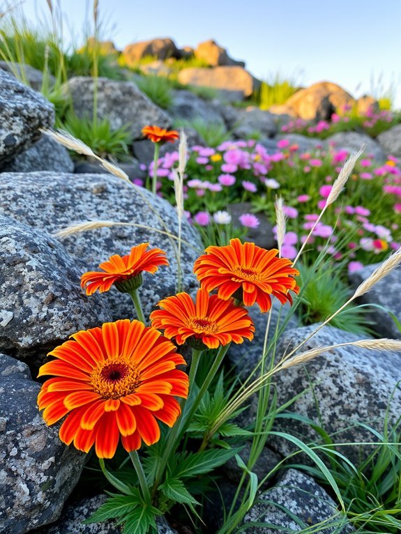 vibrant wildflower with resilience