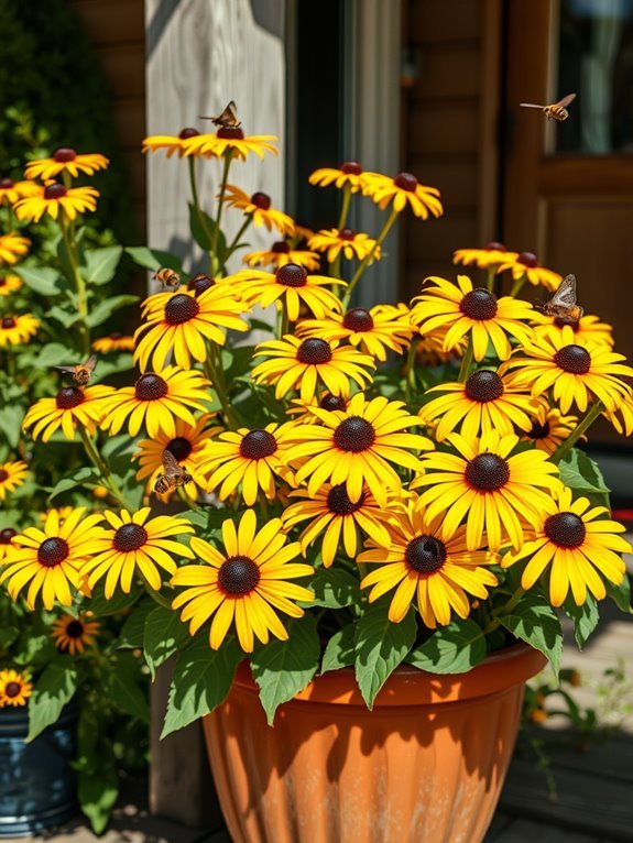 vibrant yellow flower blooms
