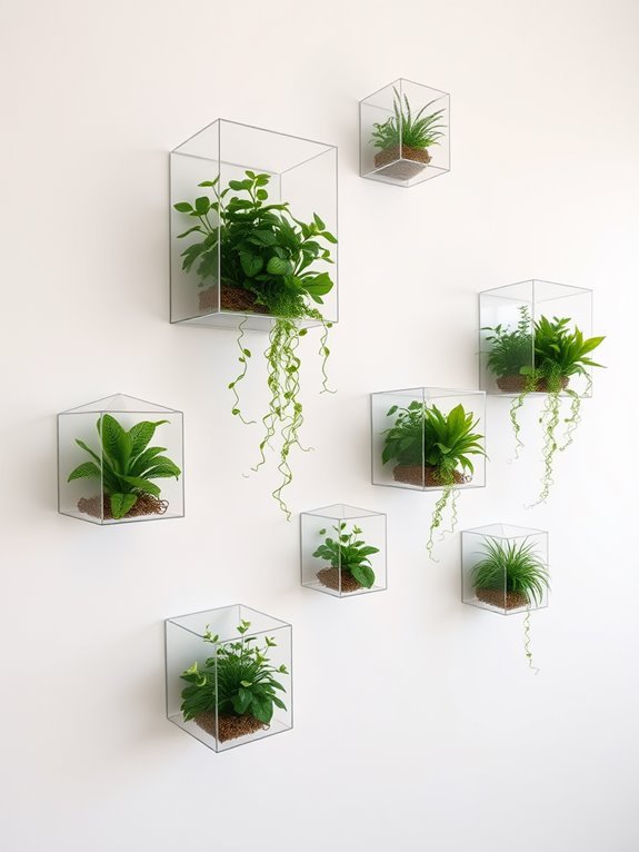 wall mounted minimalist terrarium design