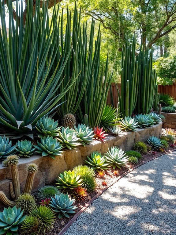water efficient succulent gardens