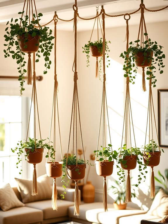 whimsical hanging plant decor