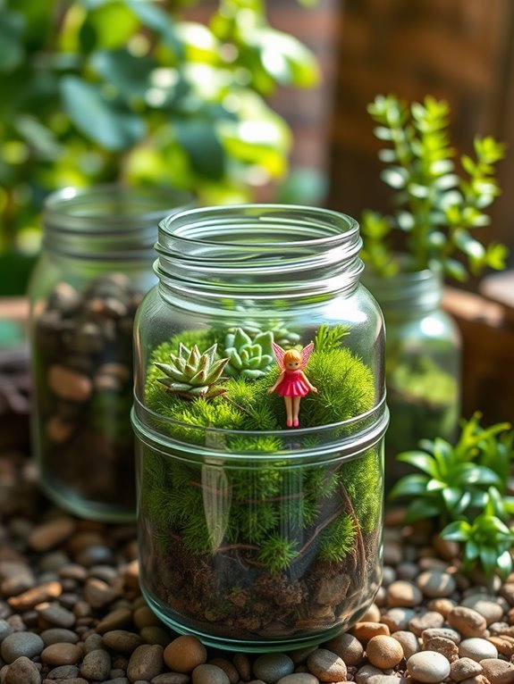whimsical tiny plant landscape