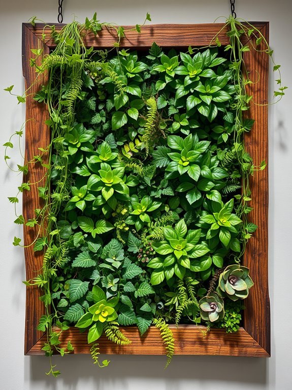 wooden plant display stand