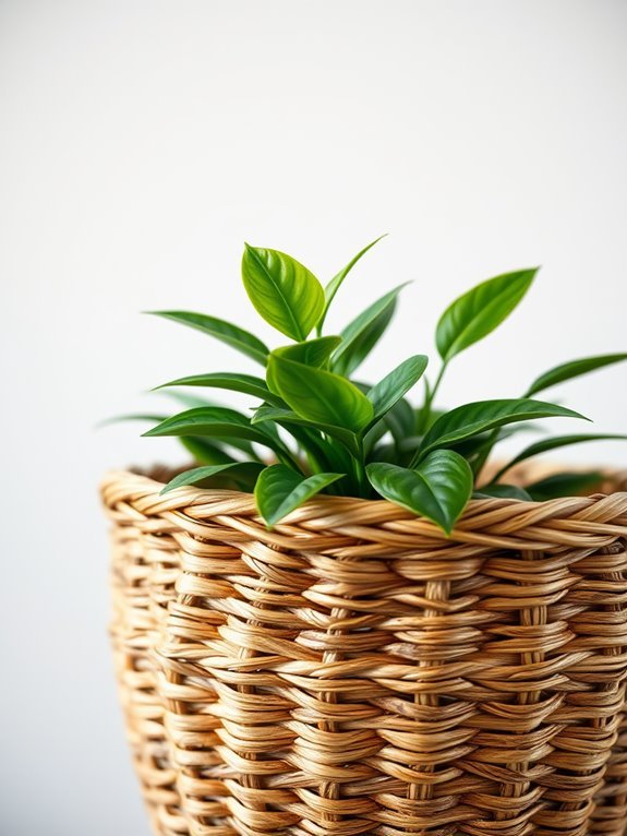 woven decorative planter basket